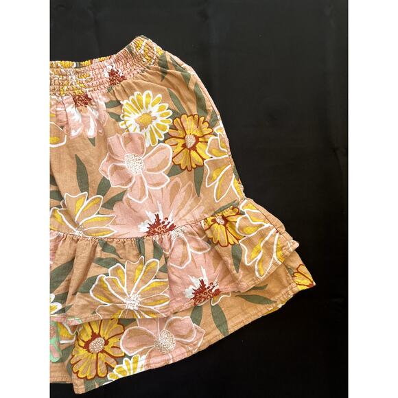 Roxy Women’s Floral Print Mini Skirt XS Boho Surf Style Ruffle Hem Multicolor - Picture 5 of 7